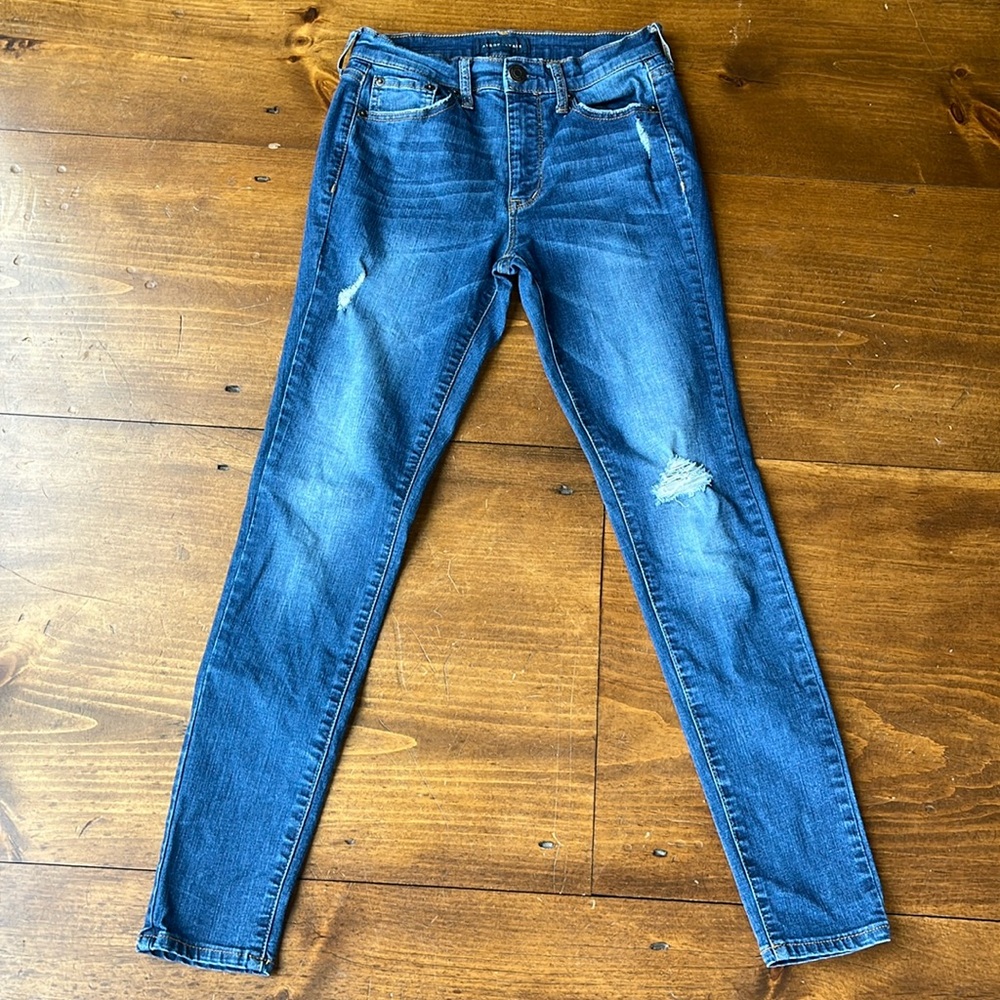 Aeropostale High Waisted Distressed Jeggings Sz 2 Reg